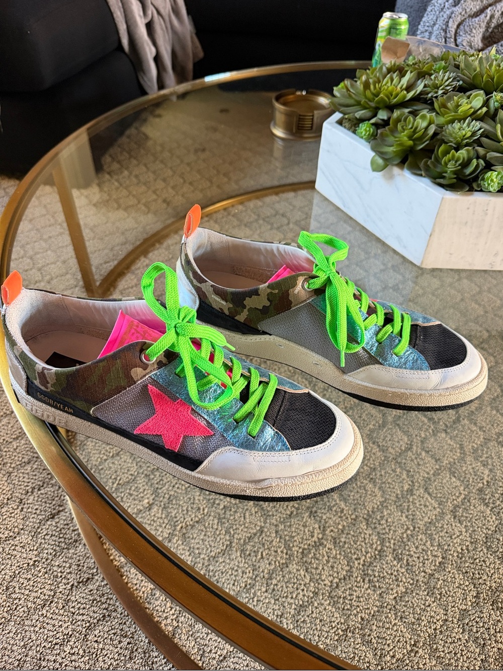 Men's Low-Top Golden Goose YEAH Sneakers - Never Worn Sz. 45